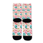 Cute Donut Pattern Print Long Socks