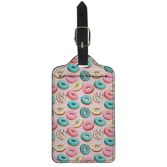 Cute Donut Pattern Print Luggage Tag