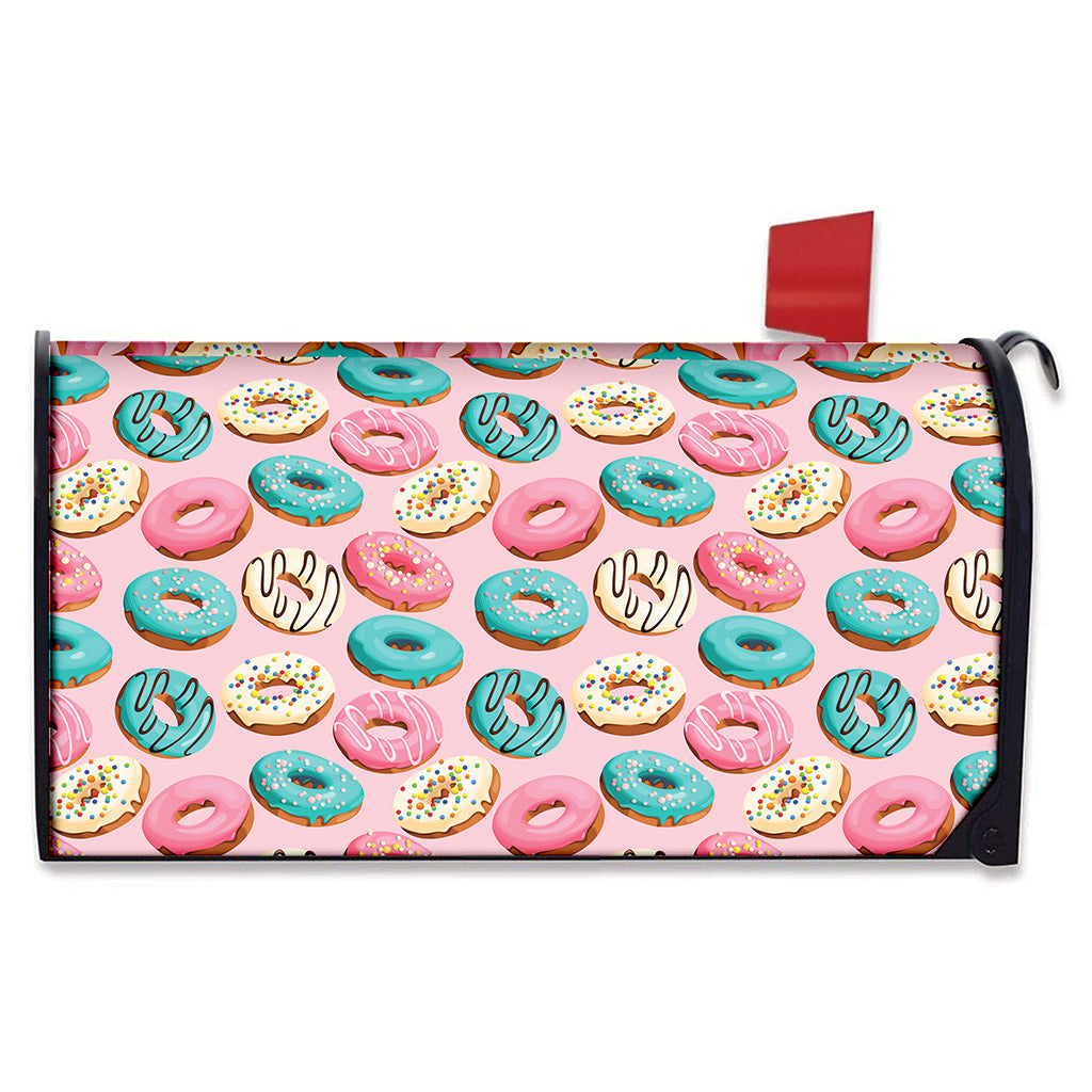 Cute Donut Pattern Print Mailbox Cover