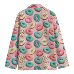 Cute Donut Pattern Print Men's Blazer