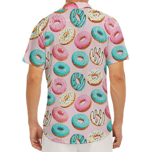 Cute Donut Pattern Print Men's Deep V-Neck Shirt