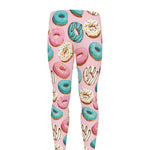 Cute Donut Pattern Print Men's leggings