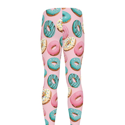 Cute Donut Pattern Print Men's leggings