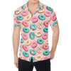 Cute Donut Pattern Print Men's Shirt