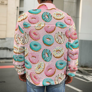 Cute Donut Pattern Print Men's Shirt Jacket