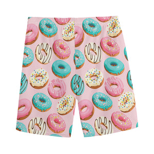 Cute Donut Pattern Print Men's Sports Shorts