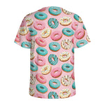 Cute Donut Pattern Print Men's Sports T-Shirt