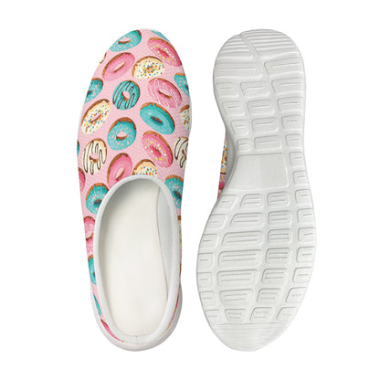 Cute Donut Pattern Print Mesh Casual Shoes