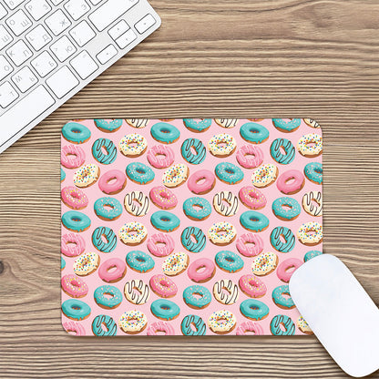 Cute Donut Pattern Print Mouse Pad