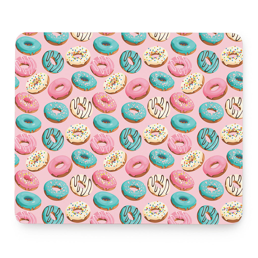 Cute Donut Pattern Print Mouse Pad