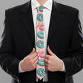 Cute Donut Pattern Print Necktie