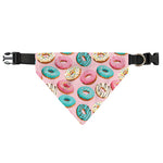 Cute Donut Pattern Print Over The Collar Dog Bandana