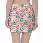 Cute Donut Pattern Print Pencil Mini Skirt