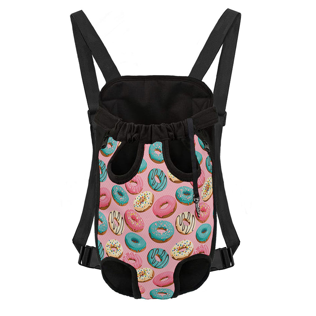Cute Donut Pattern Print Pet Carrier Backpack
