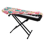 Cute Donut Pattern Print Piano Keyboard Cover