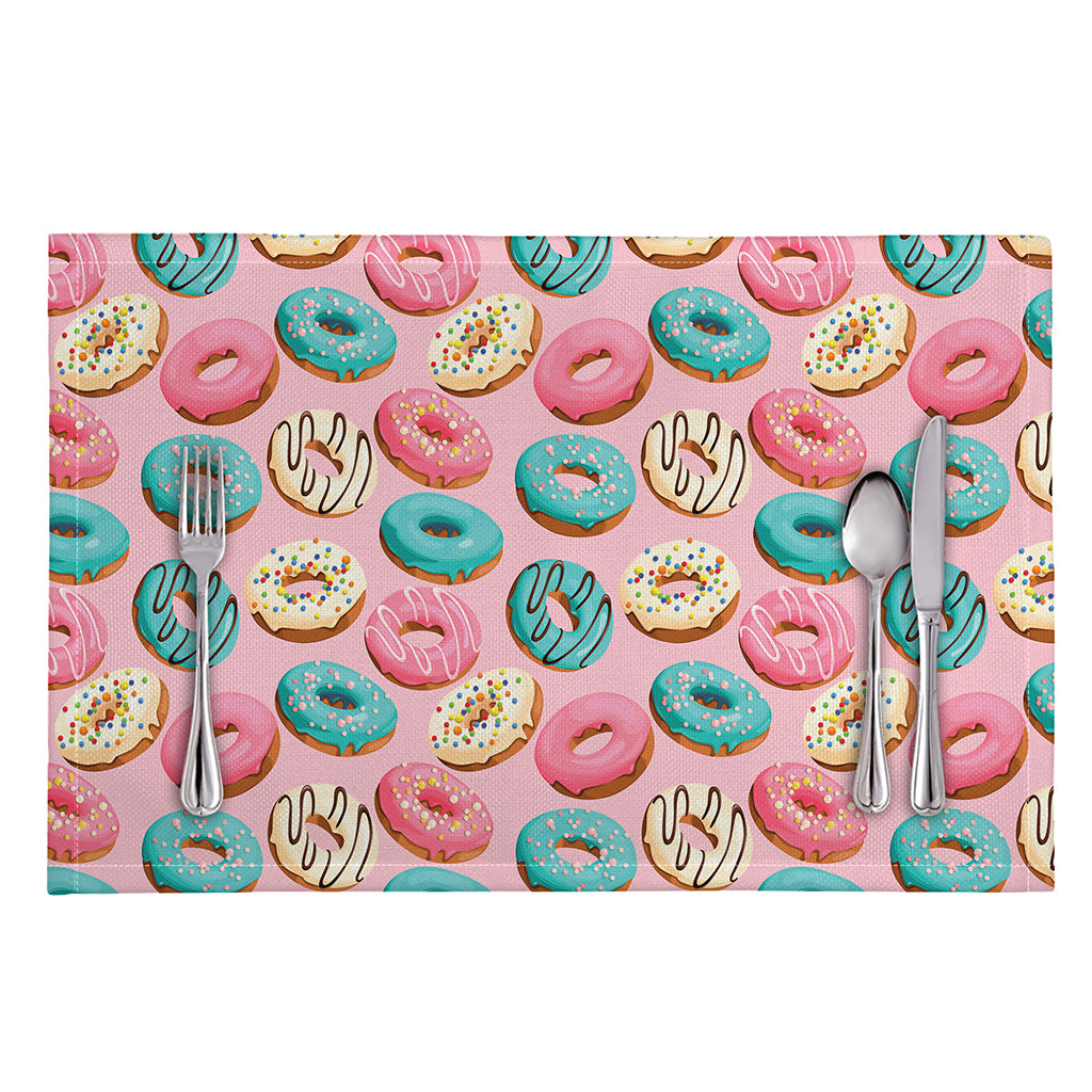Cute Donut Pattern Print Placemat