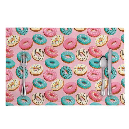 Cute Donut Pattern Print Placemat