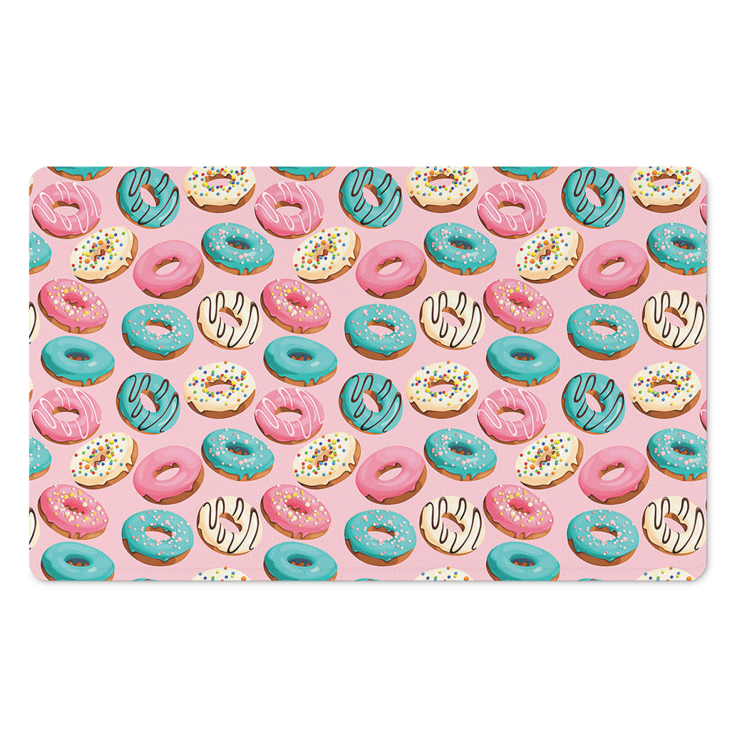 Cute Donut Pattern Print Polyester Doormat