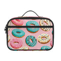 Cute Donut Pattern Print Portable Lunch Bag