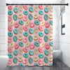 Cute Donut Pattern Print Premium Shower Curtain