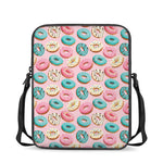 Cute Donut Pattern Print Rectangular Crossbody Bag