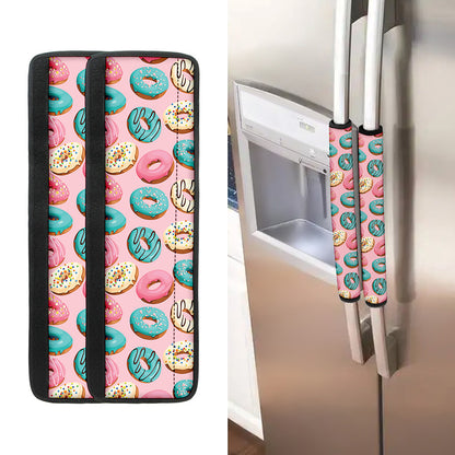 Cute Donut Pattern Print Refrigerator Handle Covers