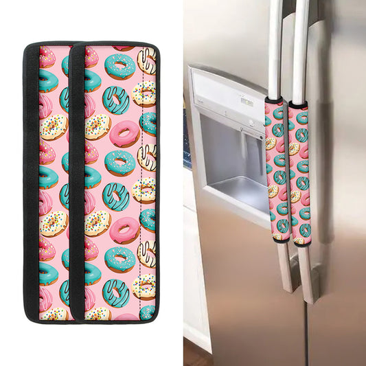 Cute Donut Pattern Print Refrigerator Handle Covers
