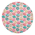 Cute Donut Pattern Print Round Blanket