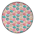 Cute Donut Pattern Print Round Floor Mat