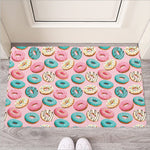 Cute Donut Pattern Print Rubber Doormat