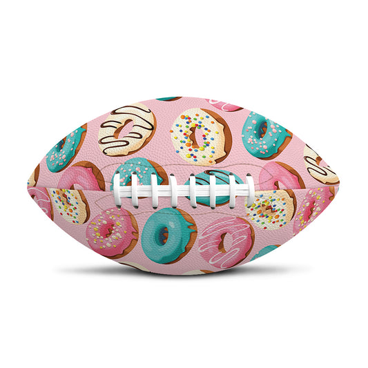 Cute Donut Pattern Print Rugby Ball