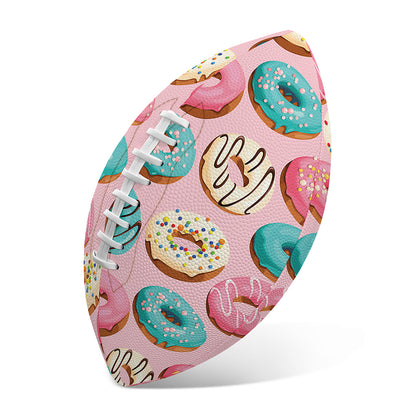 Cute Donut Pattern Print Rugby Ball