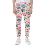 Cute Donut Pattern Print Scuba Joggers