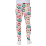 Cute Donut Pattern Print Scuba Joggers