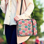 Cute Donut Pattern Print Shoulder Strap Bible Bag