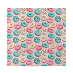 Cute Donut Pattern Print Silk Bandana