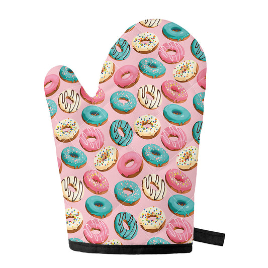 Cute Donut Pattern Print Single Oven Mitt
