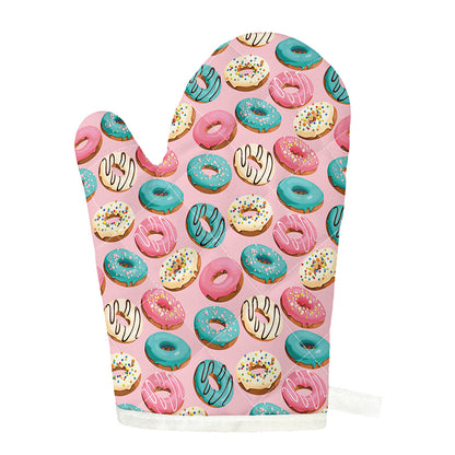 Cute Donut Pattern Print Single Oven Mitt