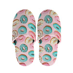 Cute Donut Pattern Print Slippers