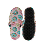 Cute Donut Pattern Print Slippers