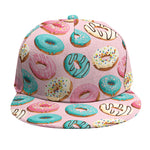 Cute Donut Pattern Print Snapback Cap