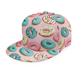 Cute Donut Pattern Print Snapback Cap