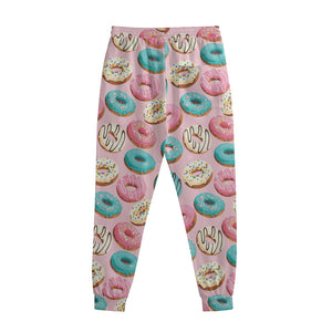 Cute Donut Pattern Print Sweatpants