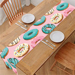 Cute Donut Pattern Print Table Runner