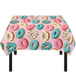 Cute Donut Pattern Print Tablecloth