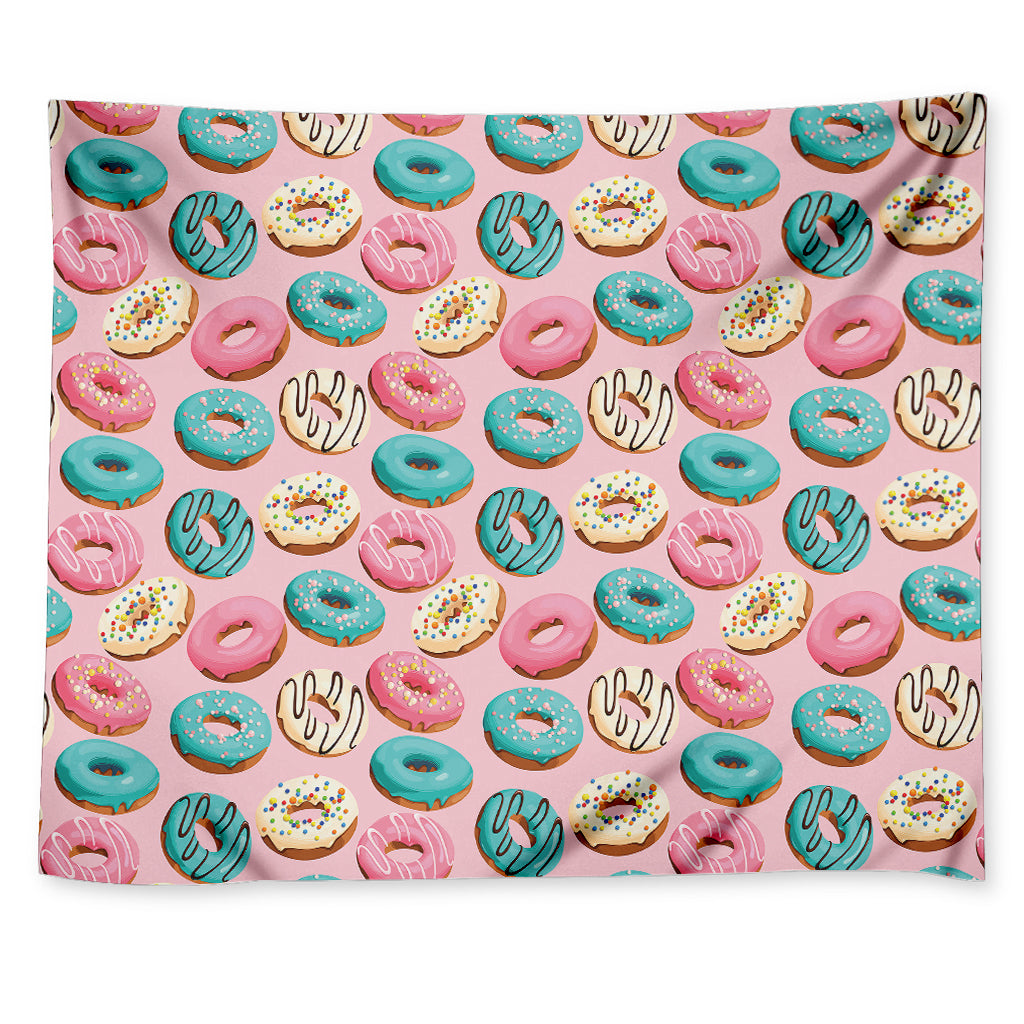 Cute Donut Pattern Print Tapestry