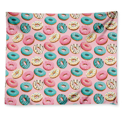 Cute Donut Pattern Print Tapestry