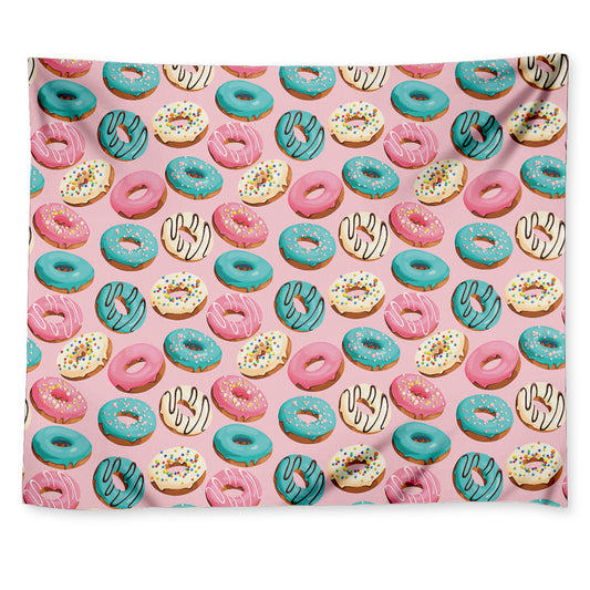 Cute Donut Pattern Print Tapestry