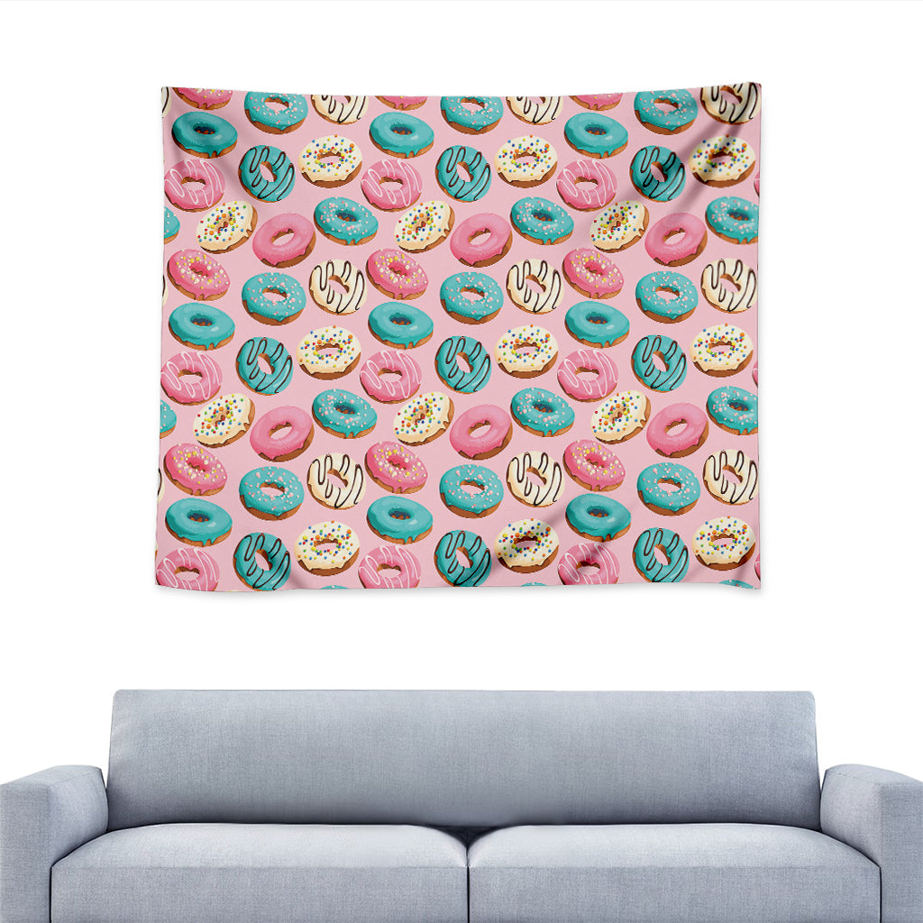 Cute Donut Pattern Print Tapestry