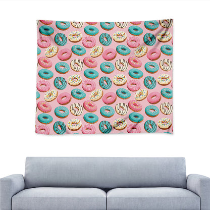 Cute Donut Pattern Print Tapestry